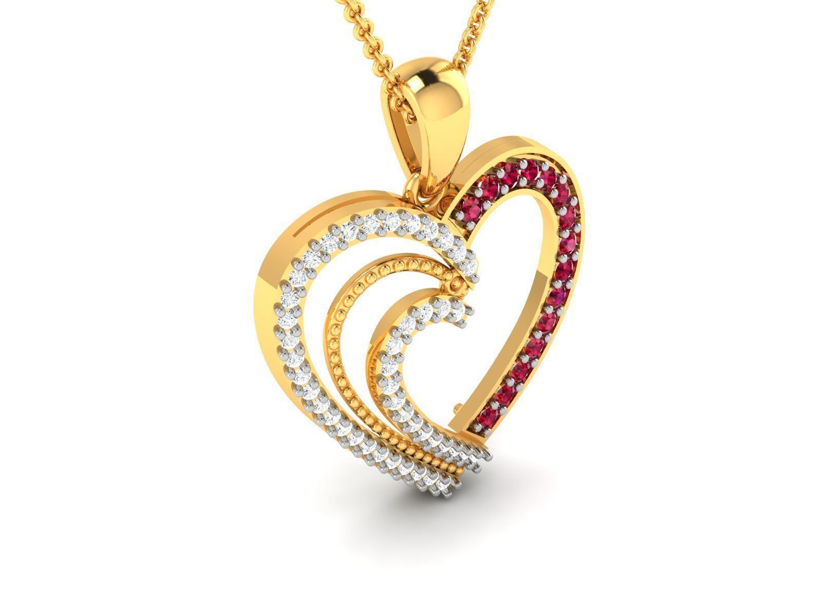 Women Heart Heart 3dm STL OBJ FBX Render Details 3D print model_5