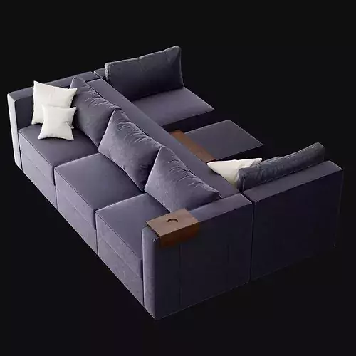 Module sofa 3D model 3