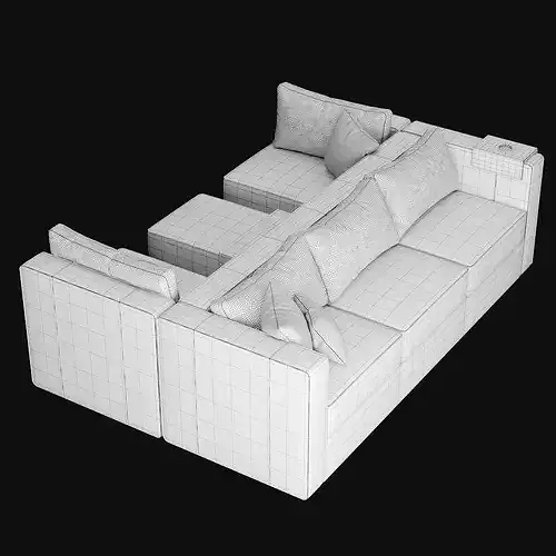 Module sofa 3D model 5