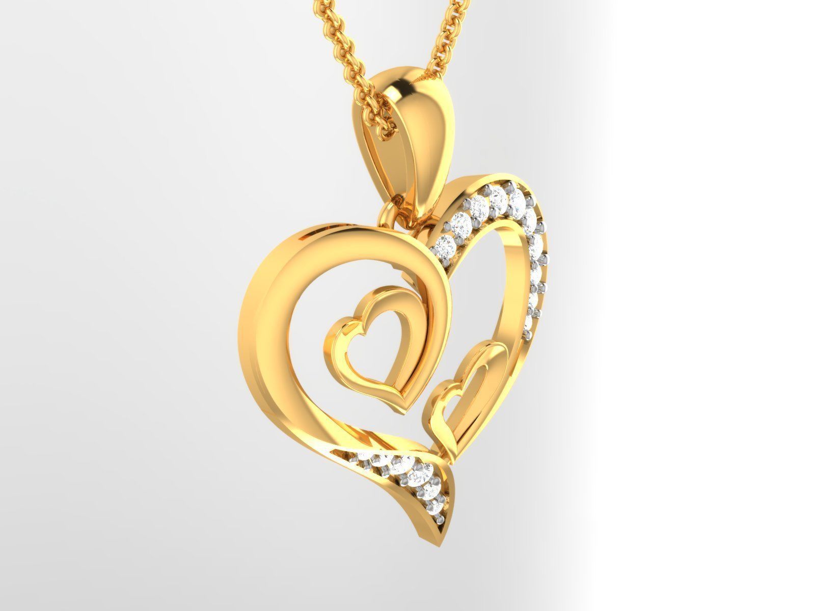 Women Heart Heart 3dm STL OBJ FBX Render Details 3D print model_5