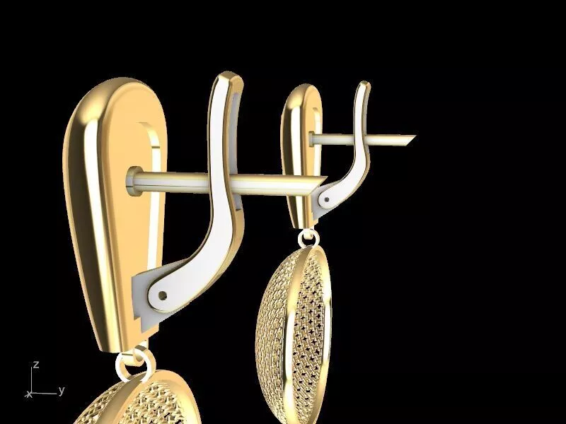 DIAMOND JALI EARRING stl verified 3D print model