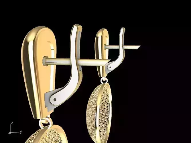 DIAMOND JALI EARRING stl verified 