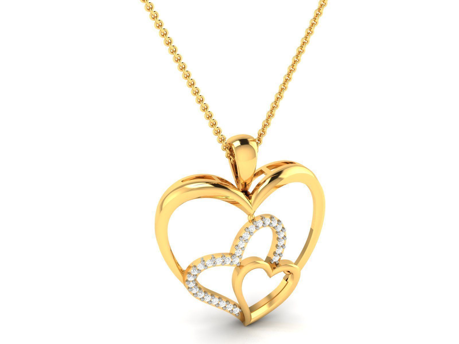 Women Heart Heart 3dm STL OBJ FBX Render Details 3D print model_1