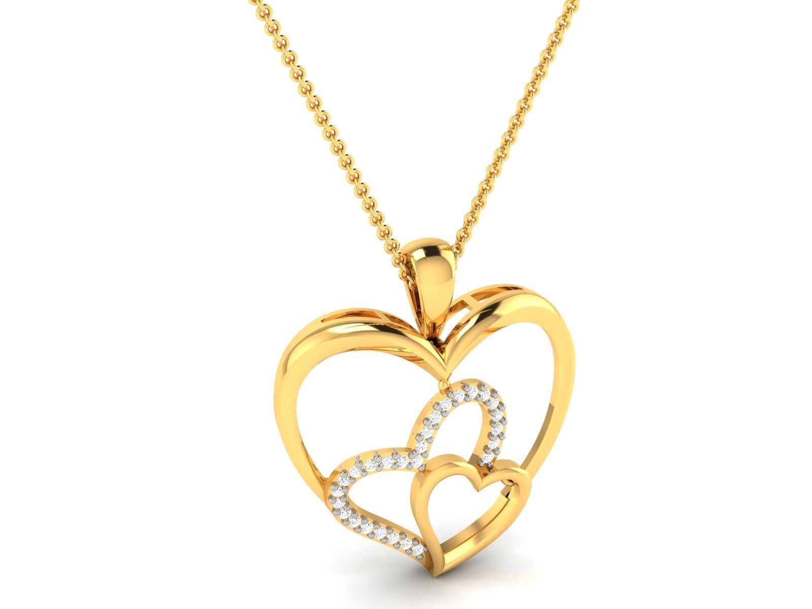 Women Heart Heart 3dm STL OBJ FBX Render Details 3D print model_2