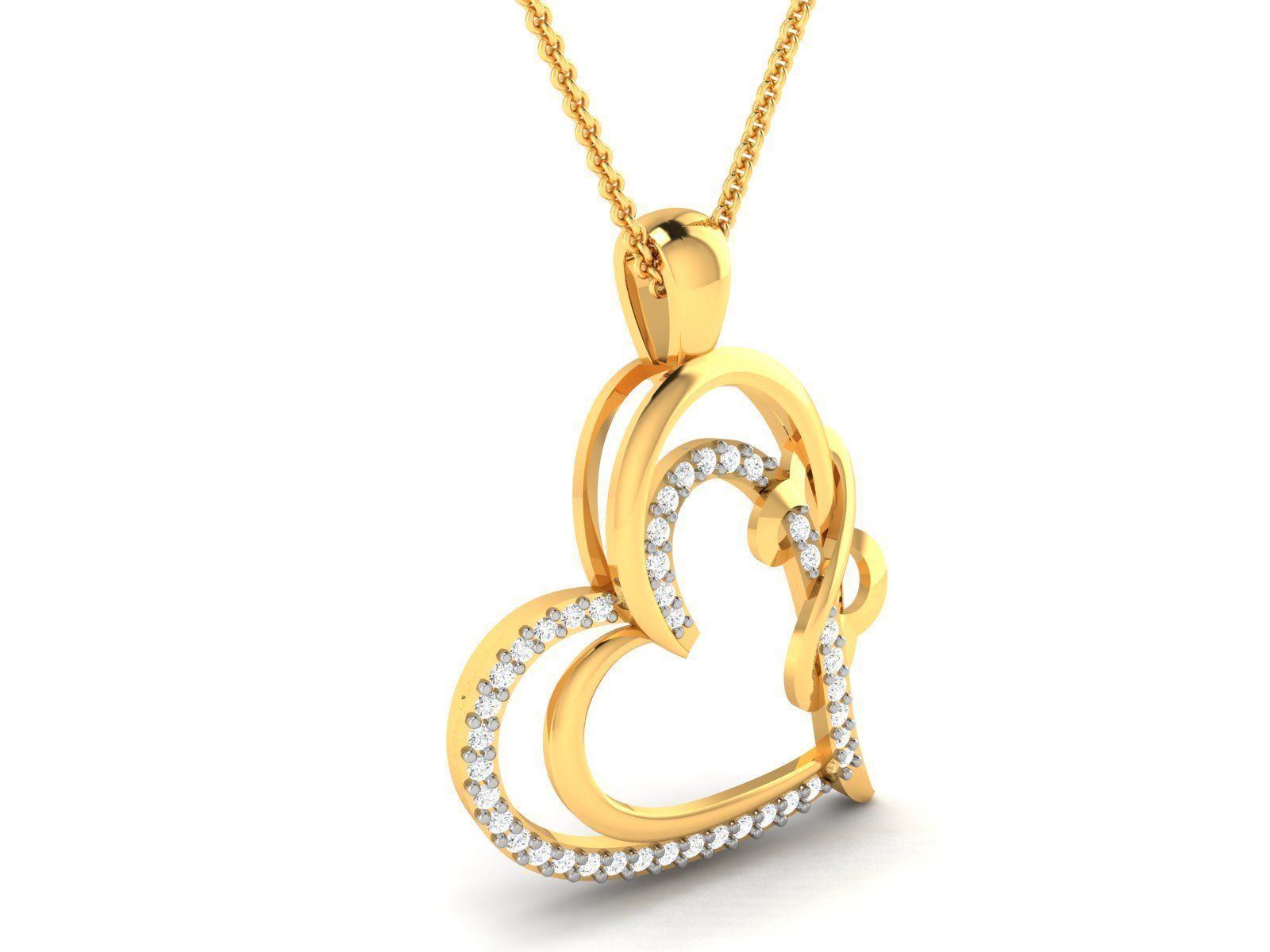 Women Heart Heart 3dm STL OBJ FBX Render Details 3D print model_1