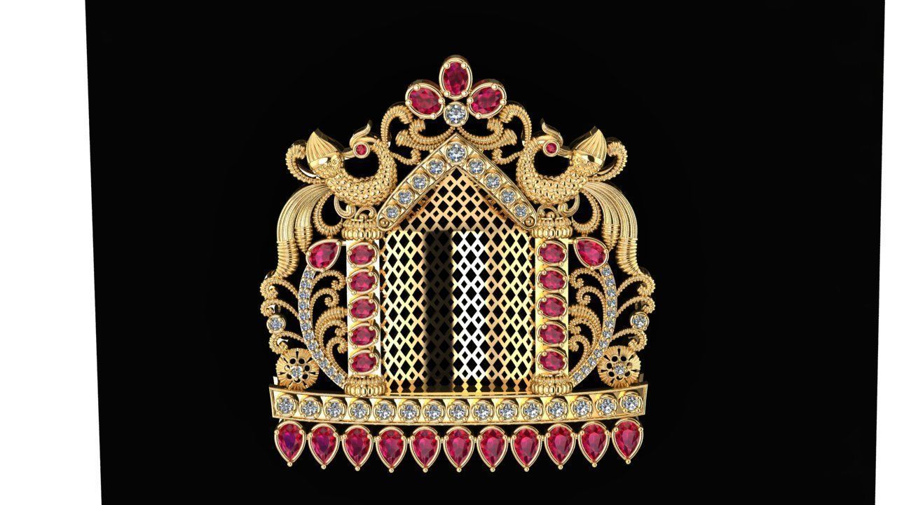 Radha Krishna pendant  3D print model_3