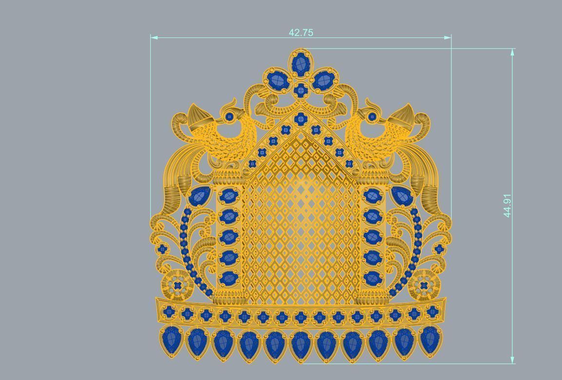 Radha Krishna pendant  3D print model_1