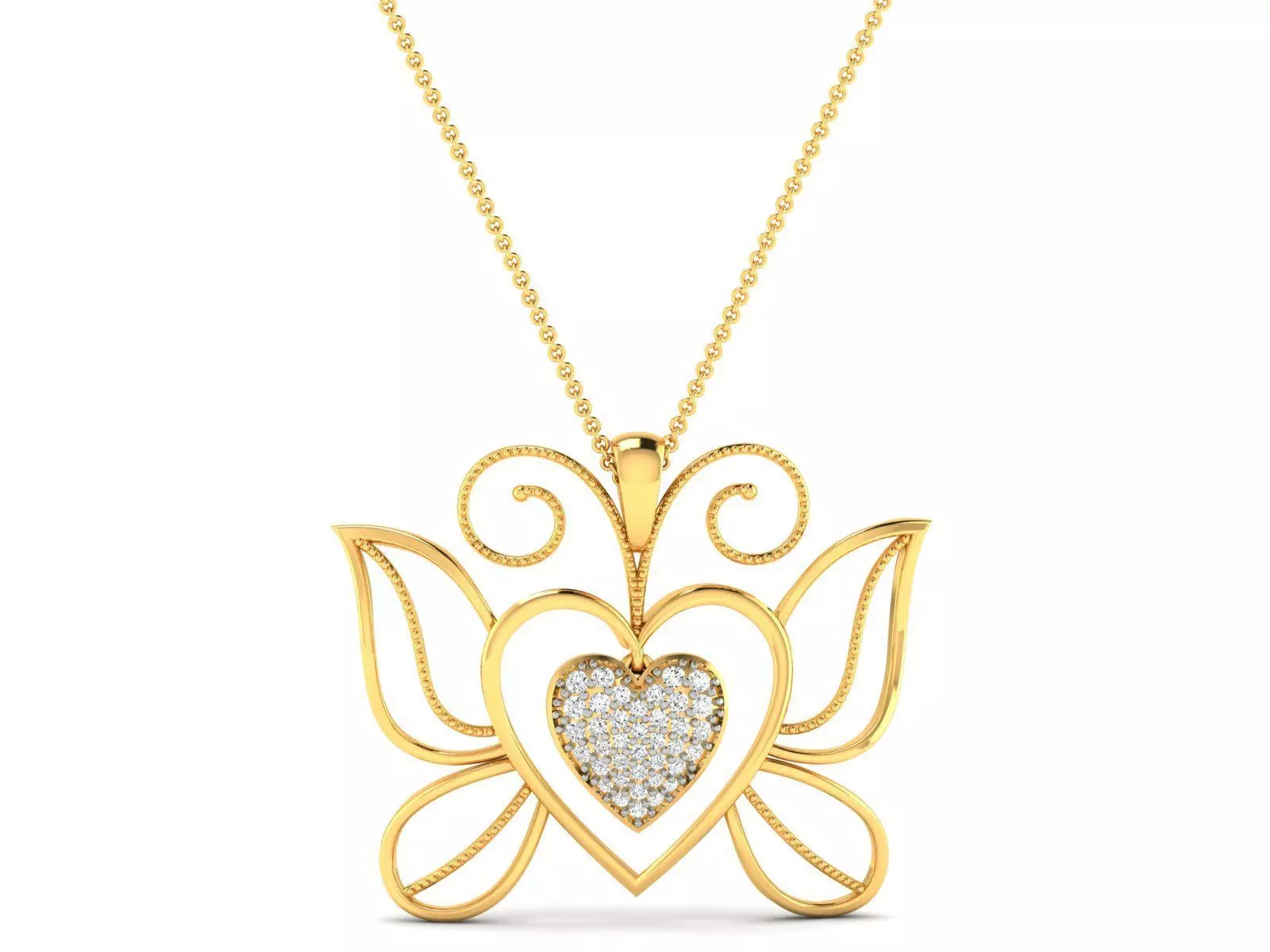 Women Heart Heart 3dm STL OBJ FBX Render Details 3D print model_0