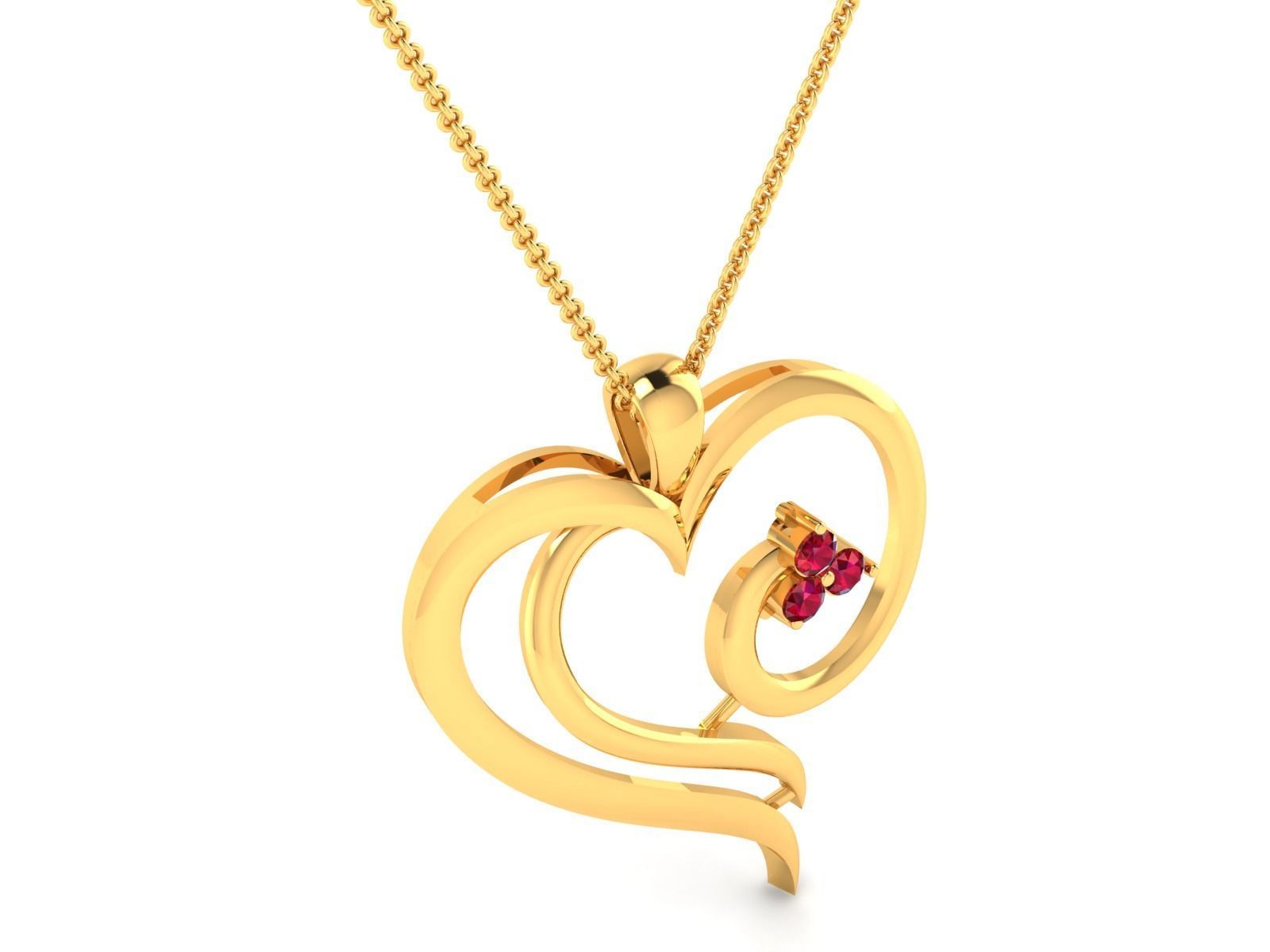 Women Heart Heart 3dm STL OBJ FBX Render Details 3D print model_2