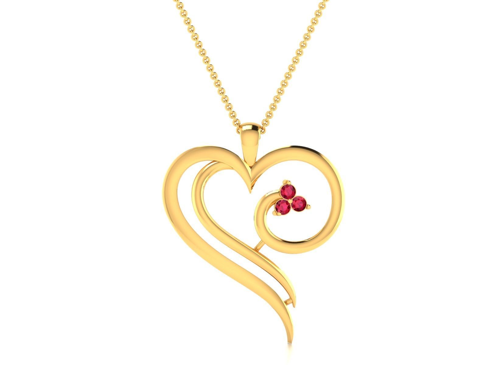 Women Heart Heart 3dm STL OBJ FBX Render Details 3D print model_3