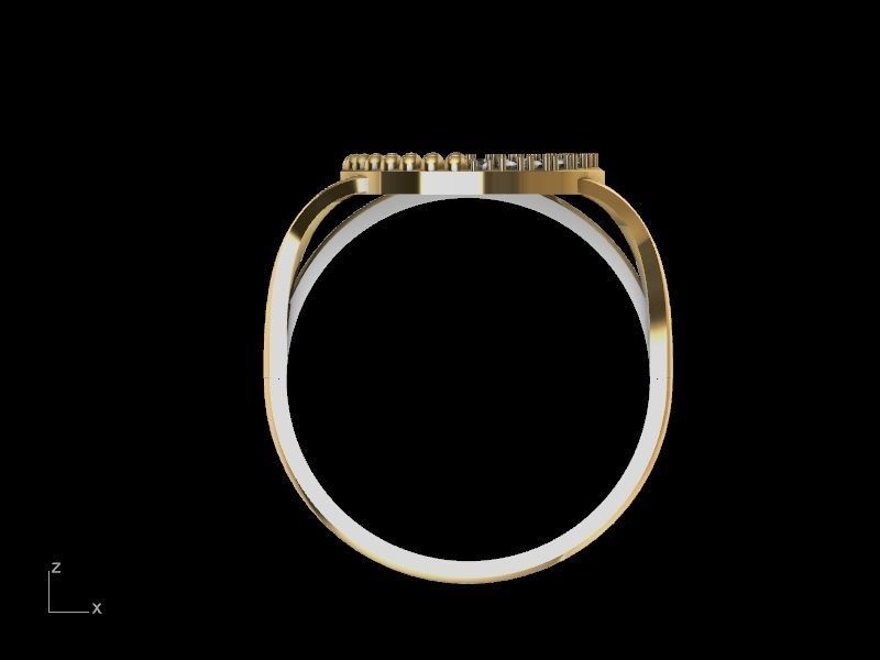 CIRCLE DIAMOND RING stl verified 3D print model_3