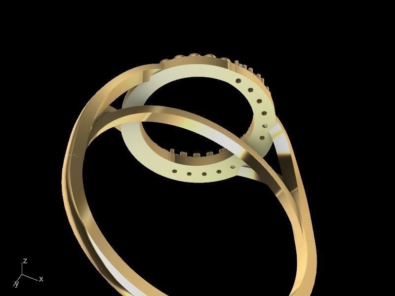 CIRCLE DIAMOND RING stl verified 3D print model_5