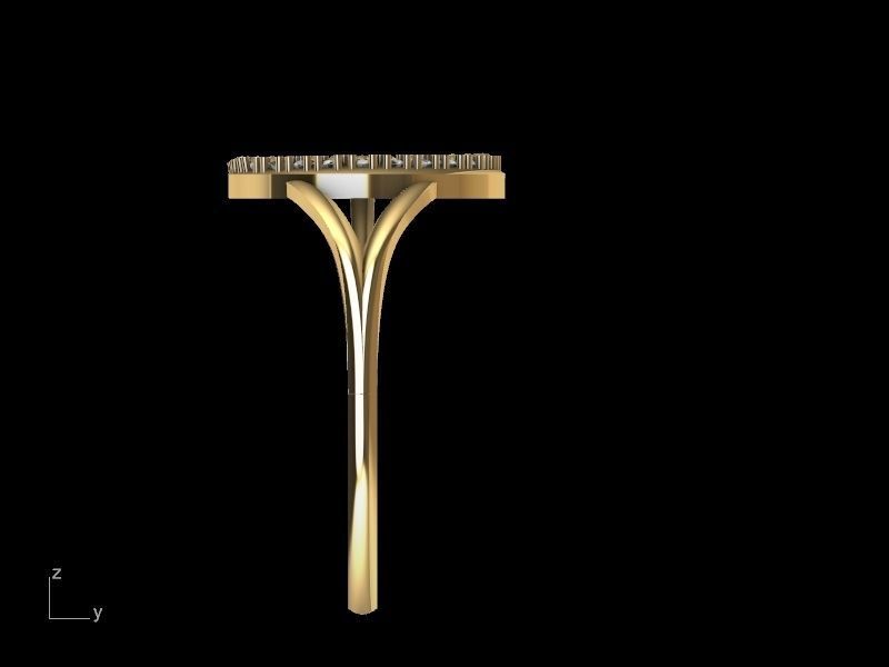 CIRCLE DIAMOND RING stl verified 3D print model_4