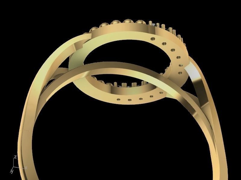 CIRCLE DIAMOND RING stl verified 3D print model_7