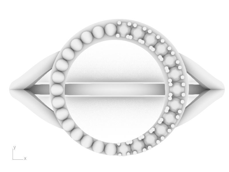 CIRCLE DIAMOND RING stl verified 3D print model_10