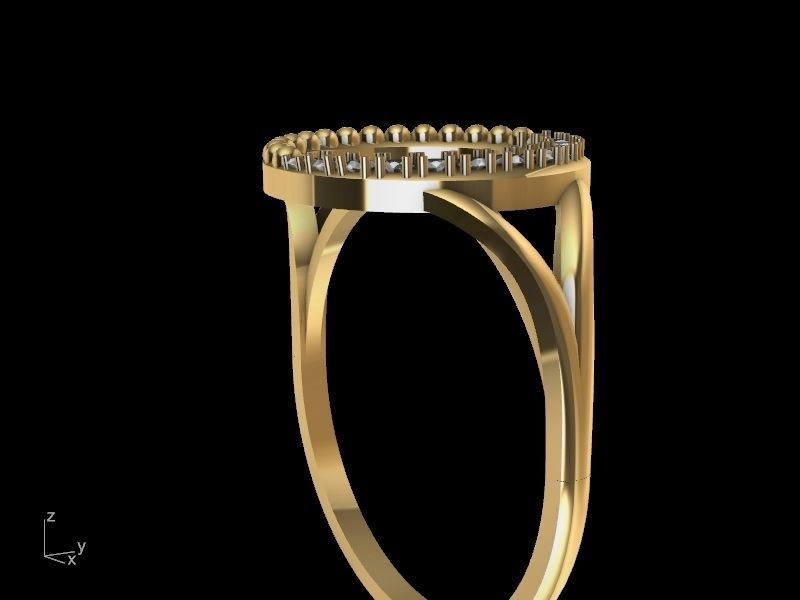 CIRCLE DIAMOND RING stl verified 3D print model_15