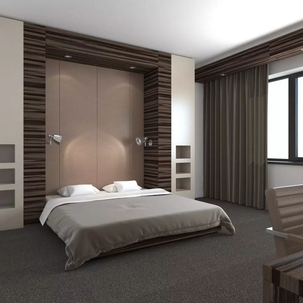 Hotel Bedroom 3D model_0