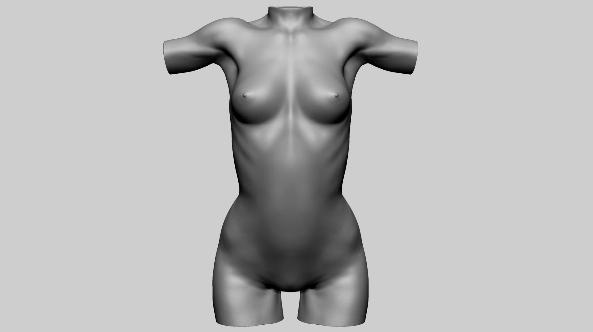 Female Torso A 3D model_1