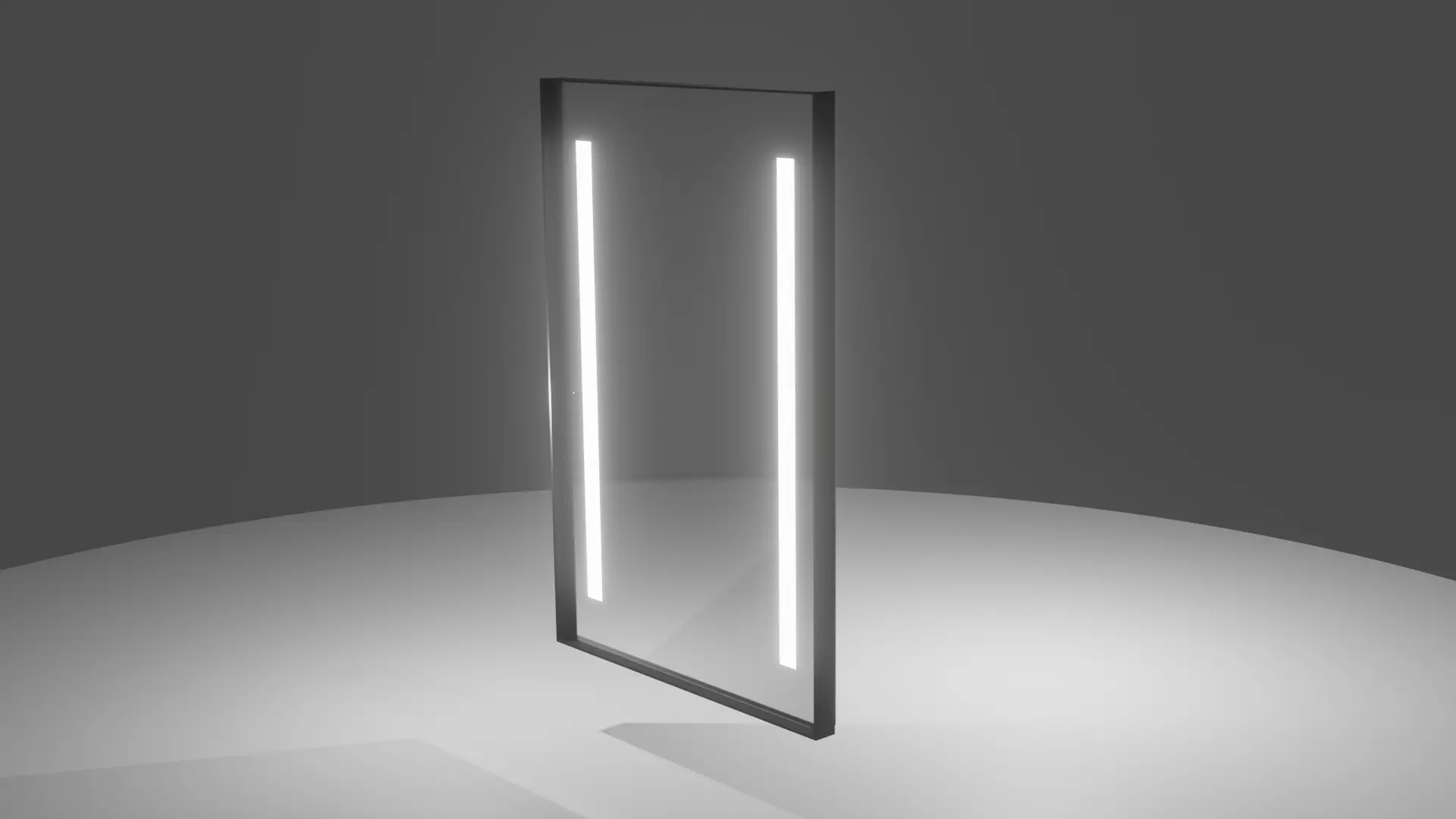 framed mirror with light 3D model_0