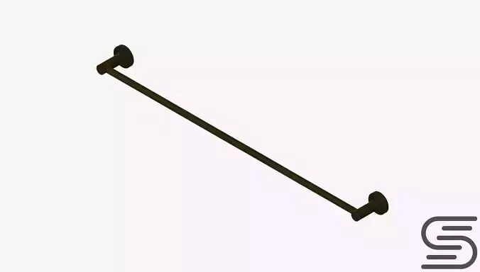 Towel Rail - Single - Luxury - Round - 800 - Round Plate