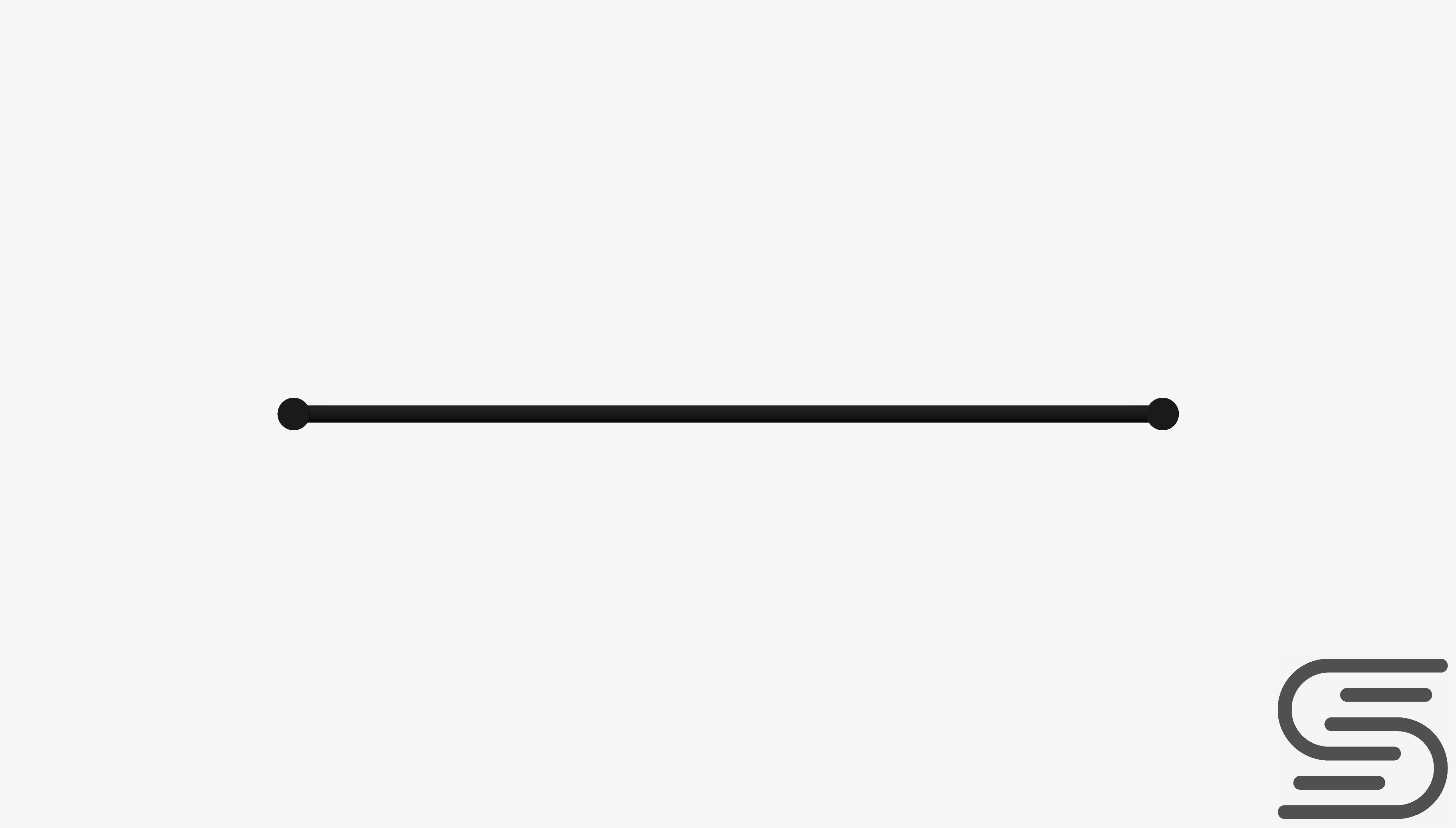 Towel Rail - Single - Luxury - Sleek - 800 - Square Plate Low-poly 3D model_3