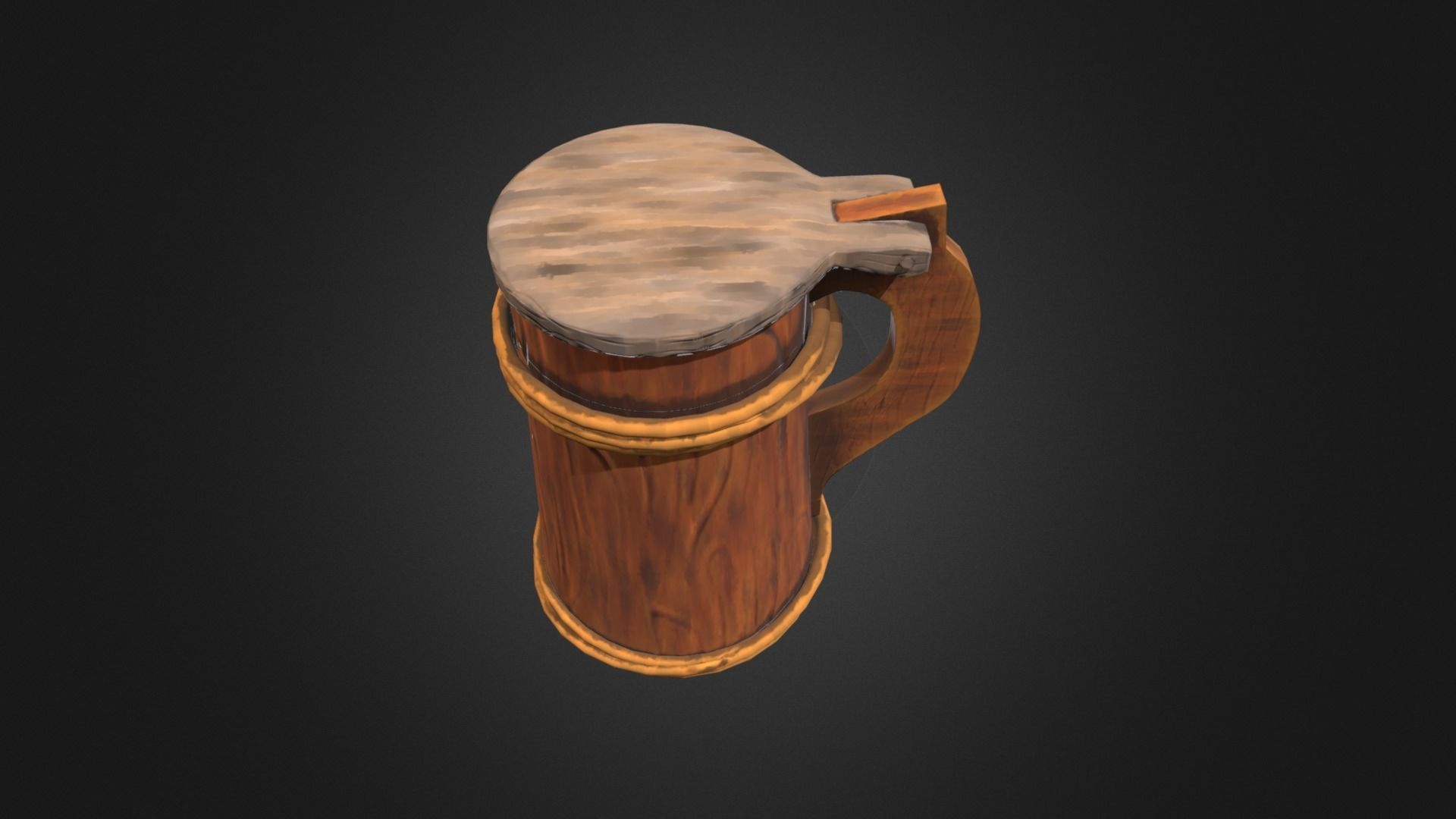 Pirates Mug Low-poly 3D model_4