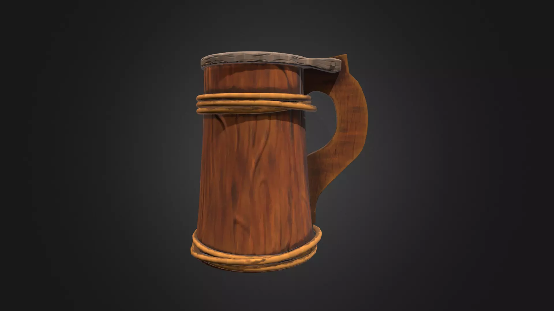 Pirates Mug Low-poly 3D model_0