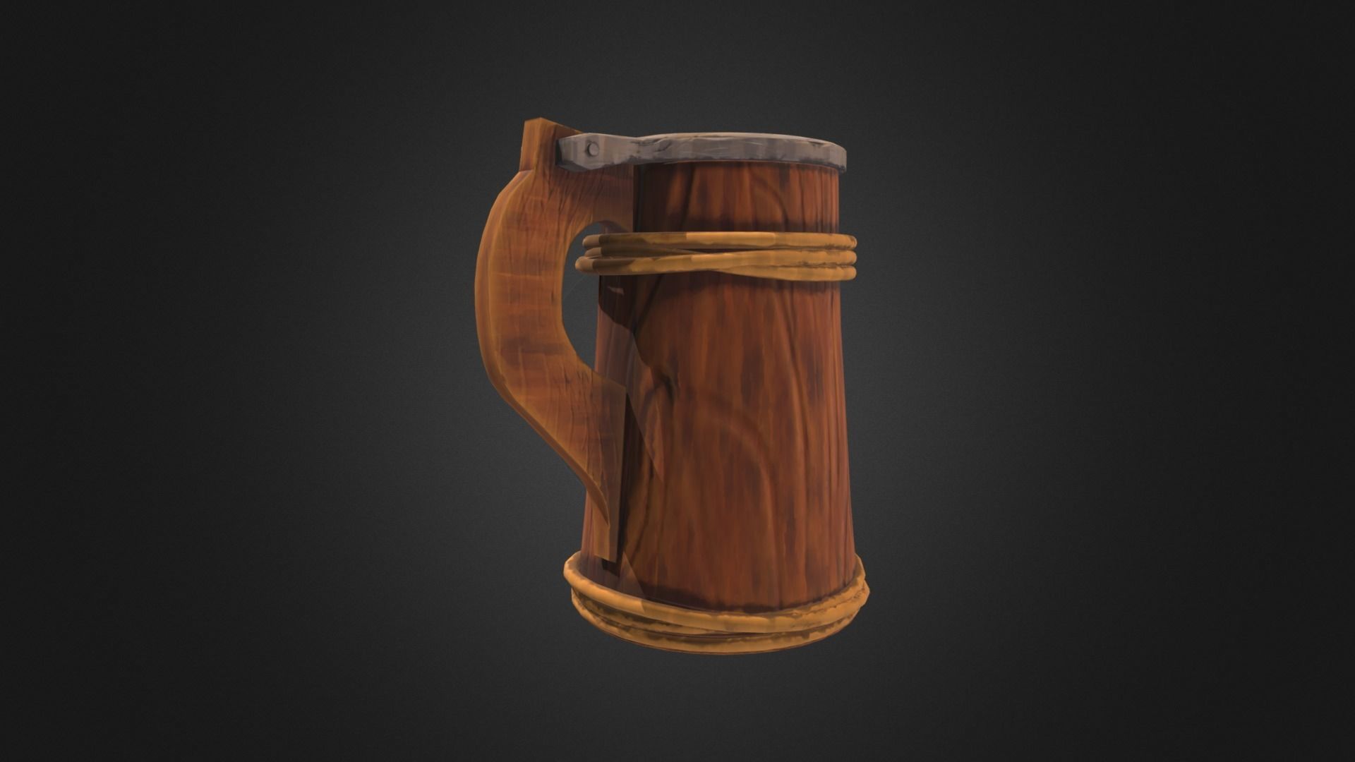 Pirates Mug Low-poly 3D model_2