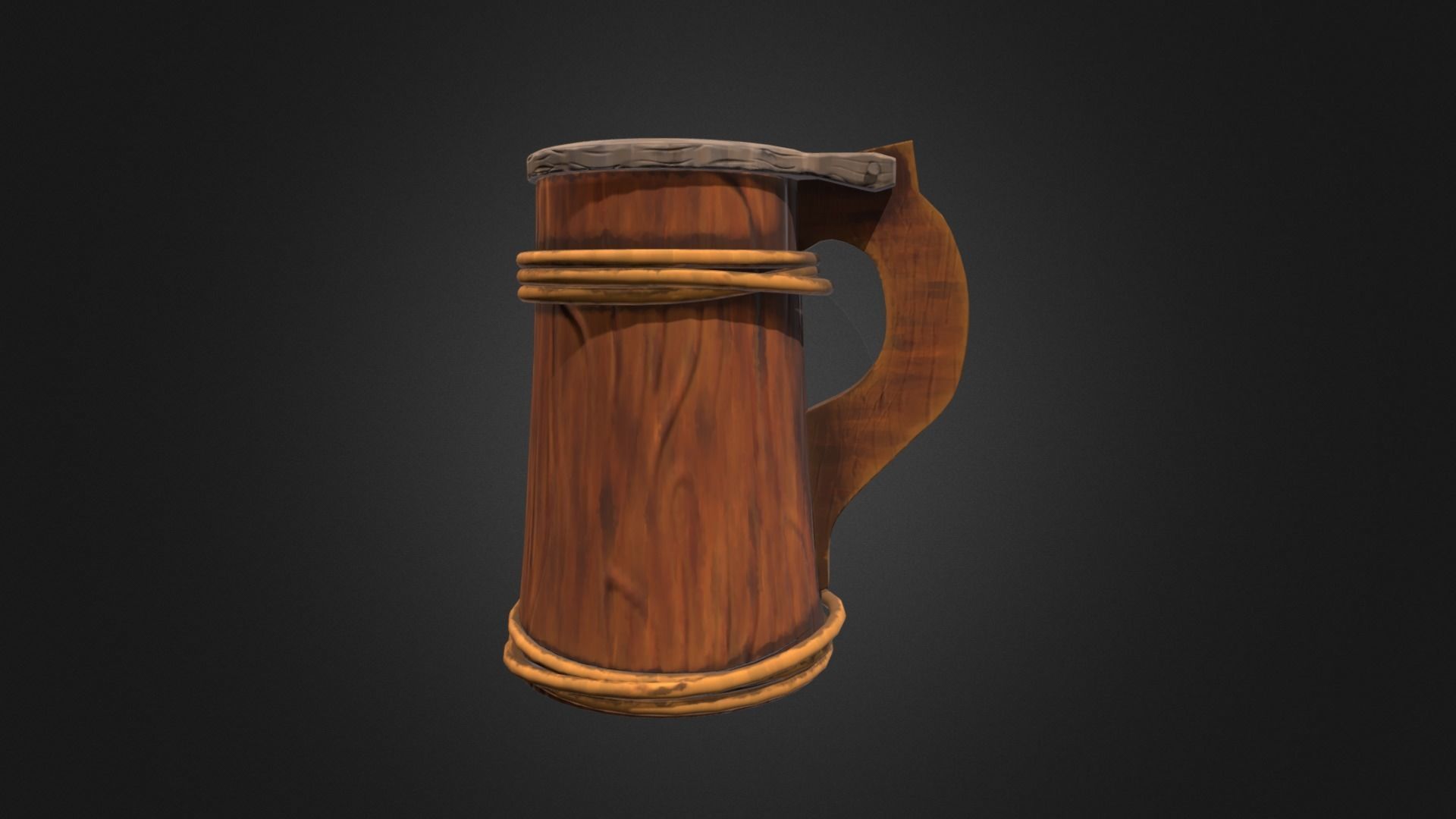 Pirates Mug Low-poly 3D model_3