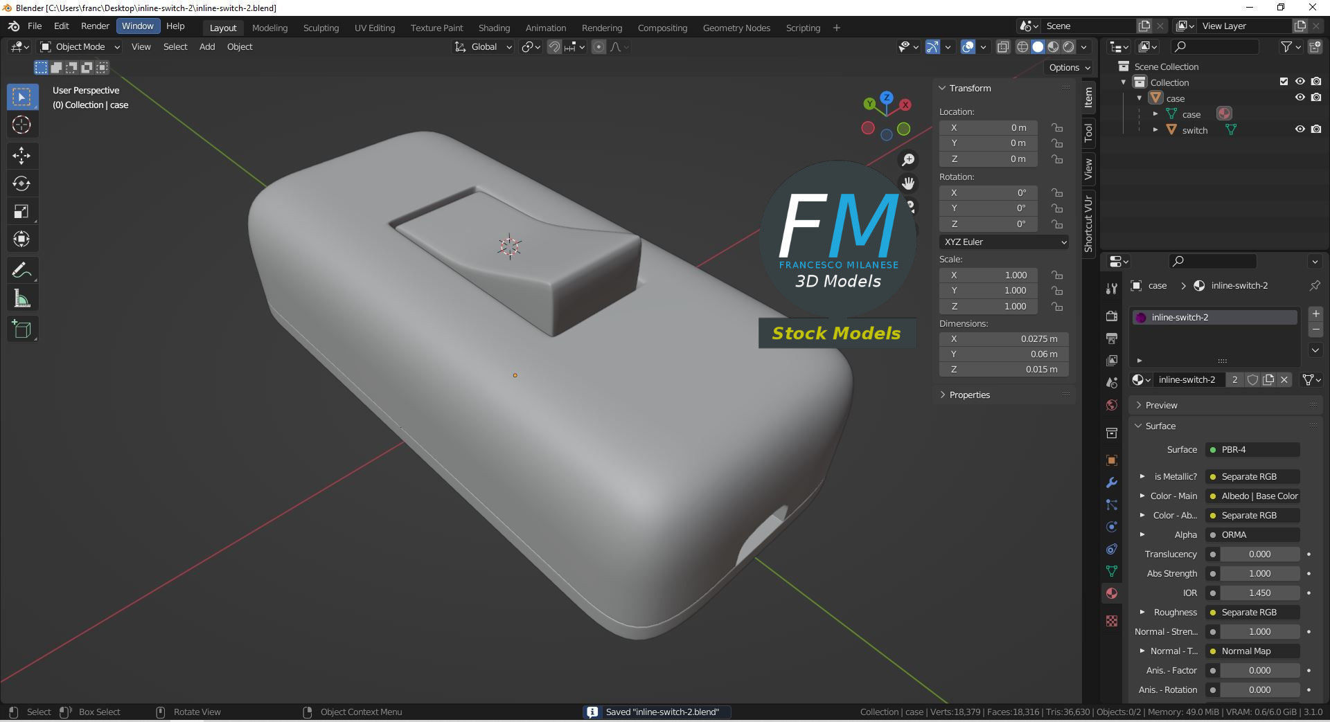 Inline switch 2 3D model_9