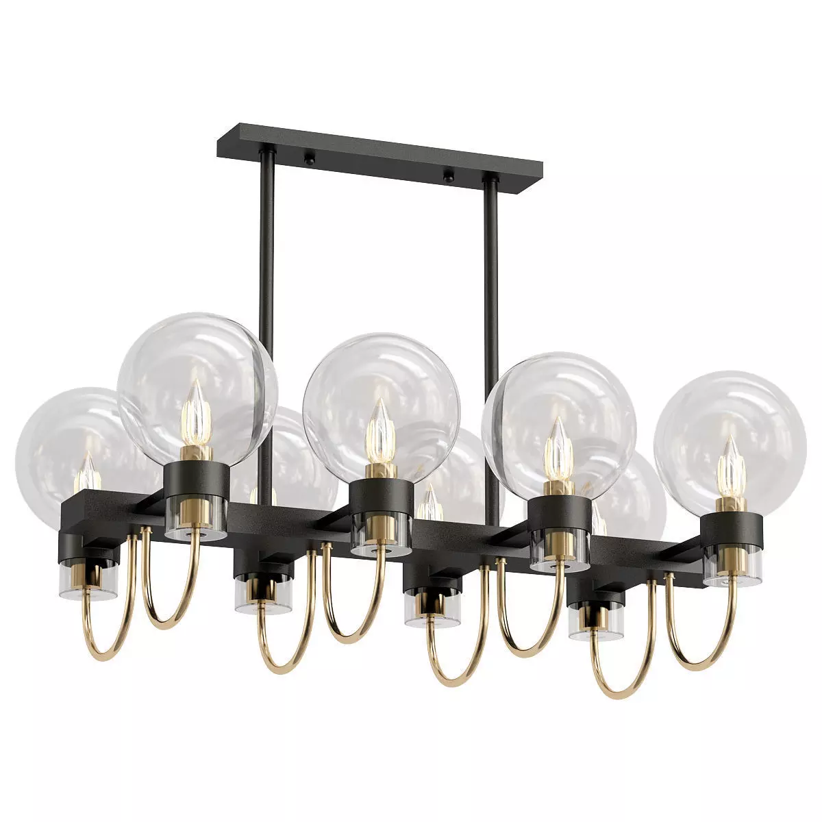 mohave-lsp-8397 chandelier with six glass globes hanging from... 3D model_0