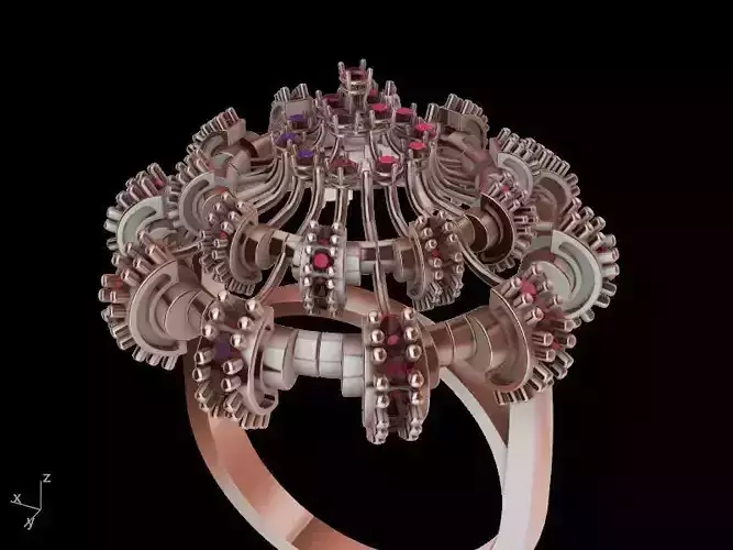  Chandelier Diamond Ring 3D print model