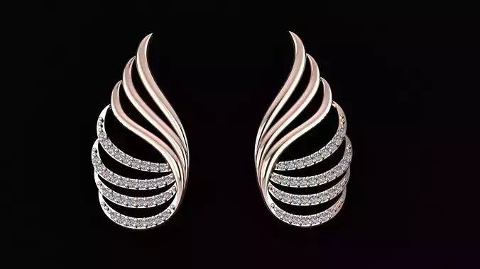 Tops earrings with stone