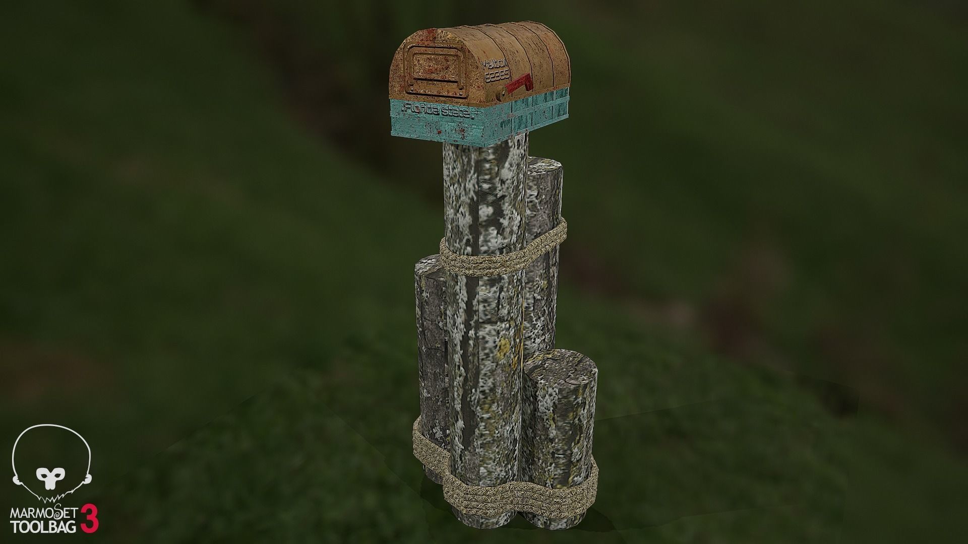 Mailbox tree with Low-poly 3D model_12