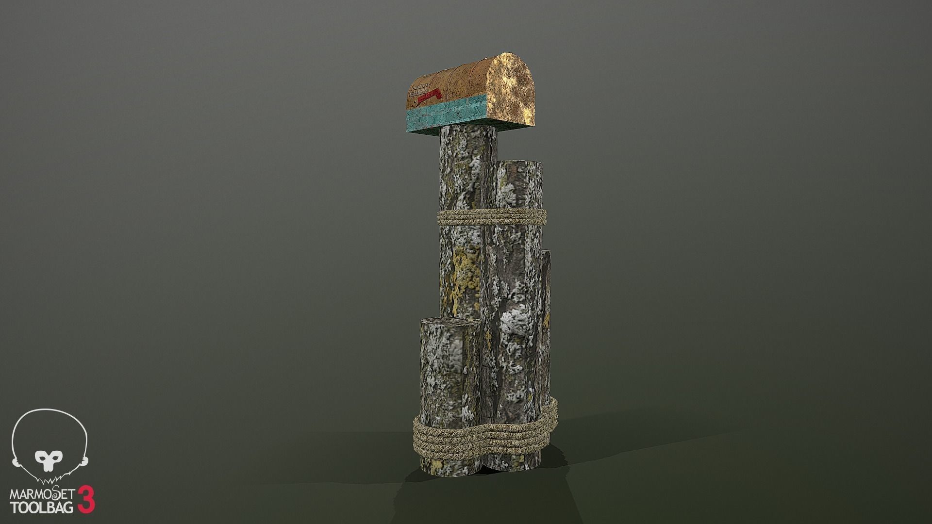 Mailbox tree with Low-poly 3D model_8