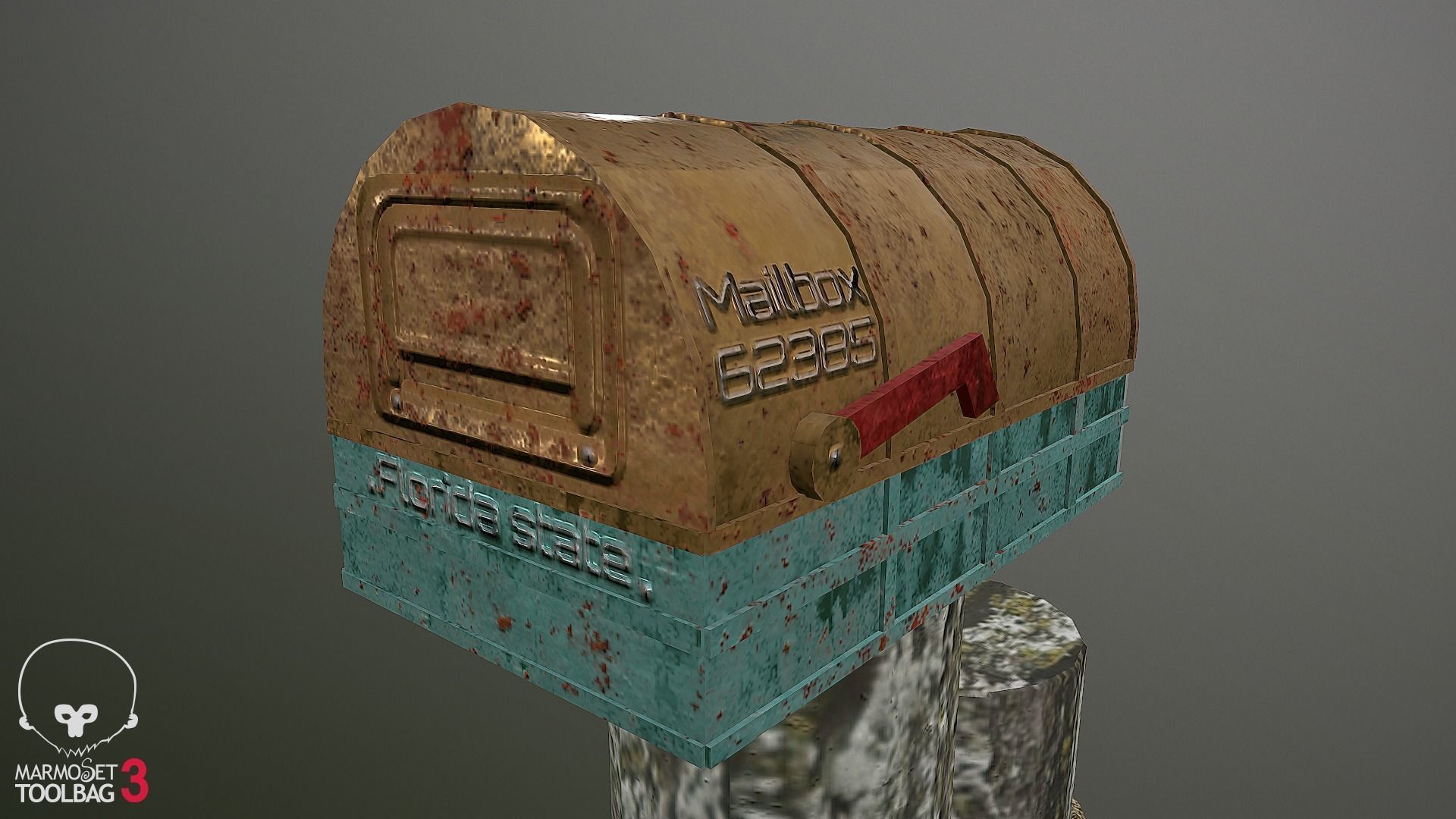 Mailbox tree with Low-poly 3D model_4