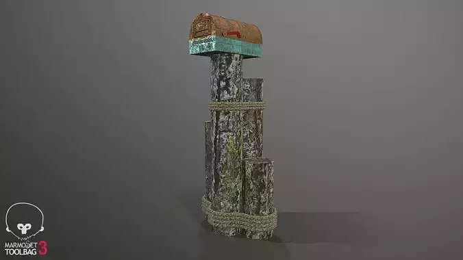 Mailbox tree with Low-poly 3D model Mailbox tree with Low-poly 3D model