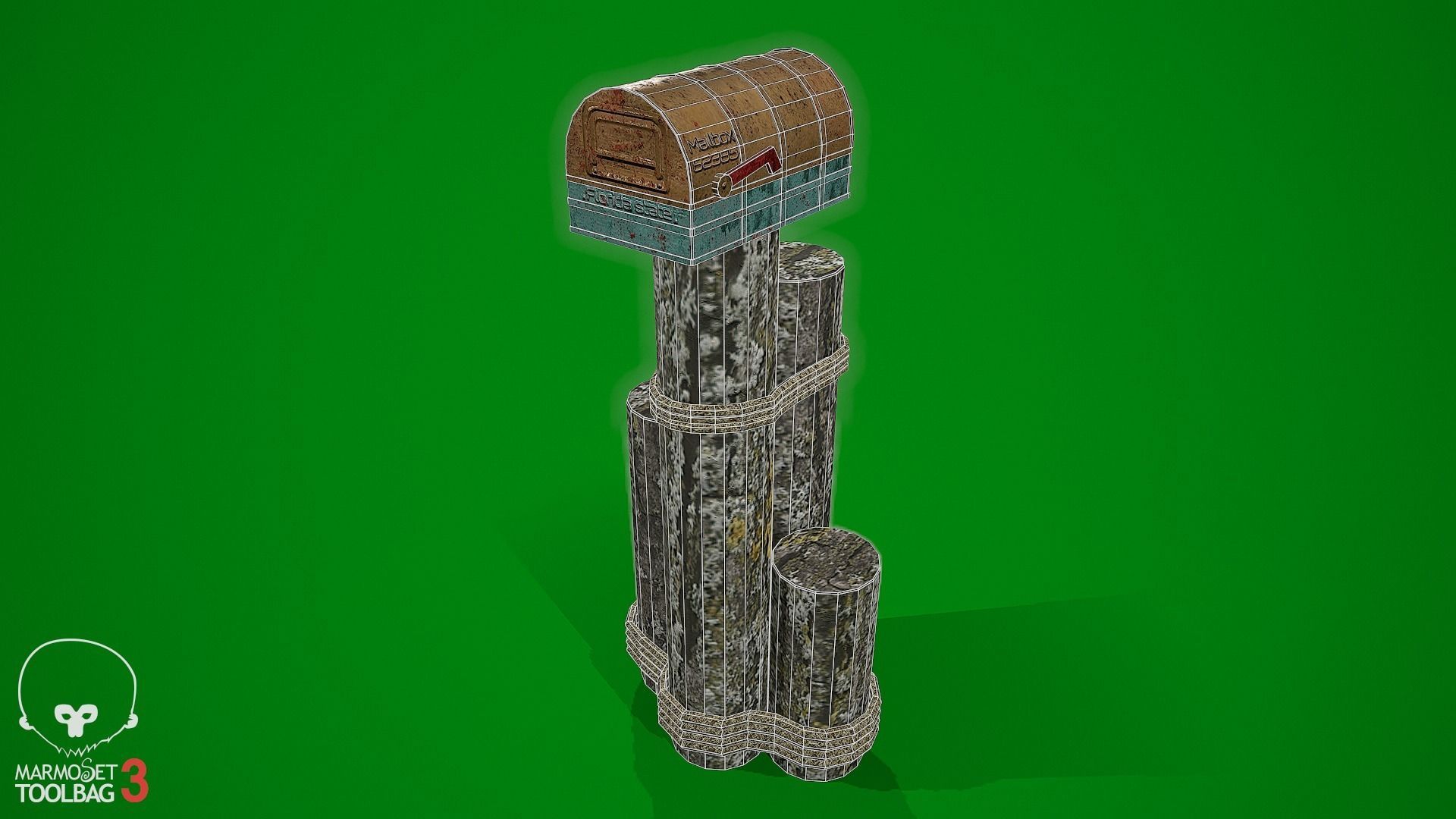 Mailbox tree with Low-poly 3D model_15