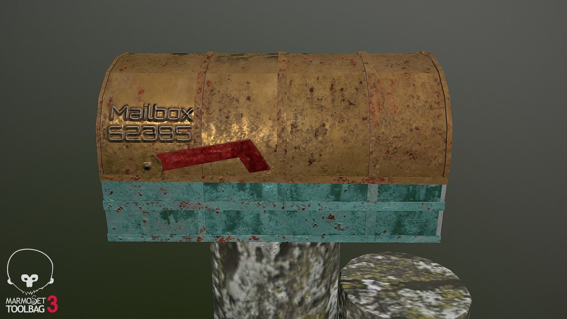 Mailbox tree with Low-poly 3D model_5