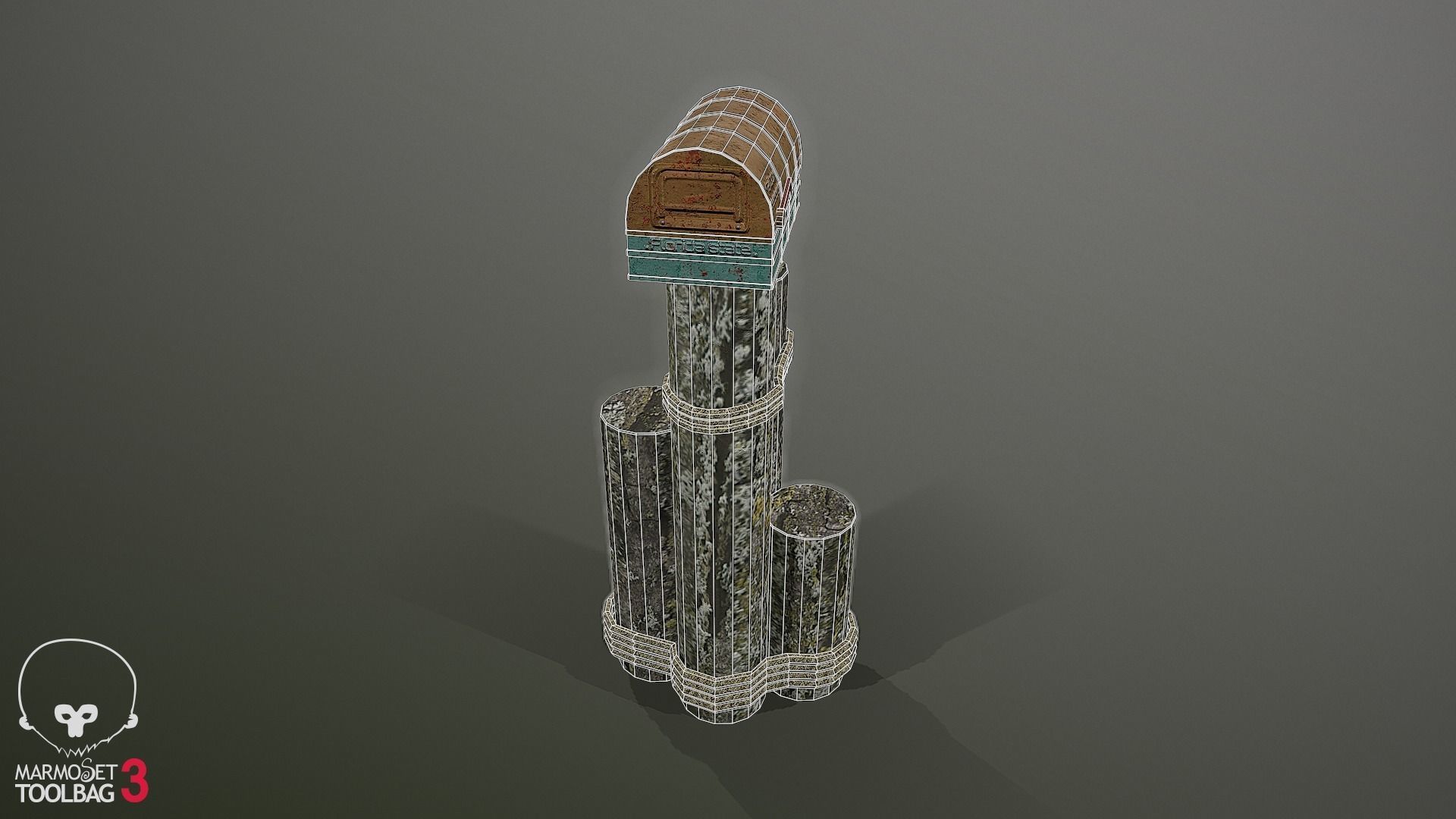 Mailbox tree with Low-poly 3D model_10