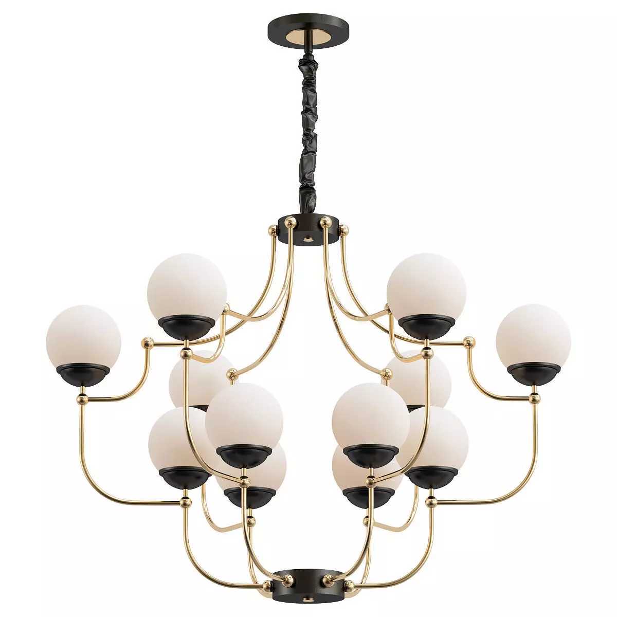 astoria-lsp-8305 light chandelier in brass and glass 3D model