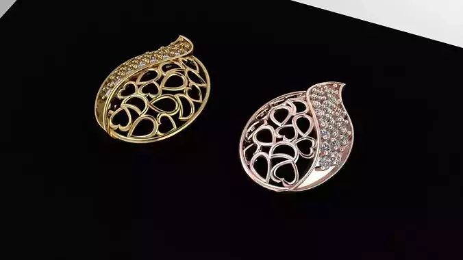 Tops earrings with stone