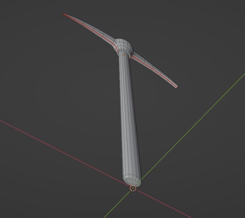 Pickaxe axe Low-poly 3D model_14