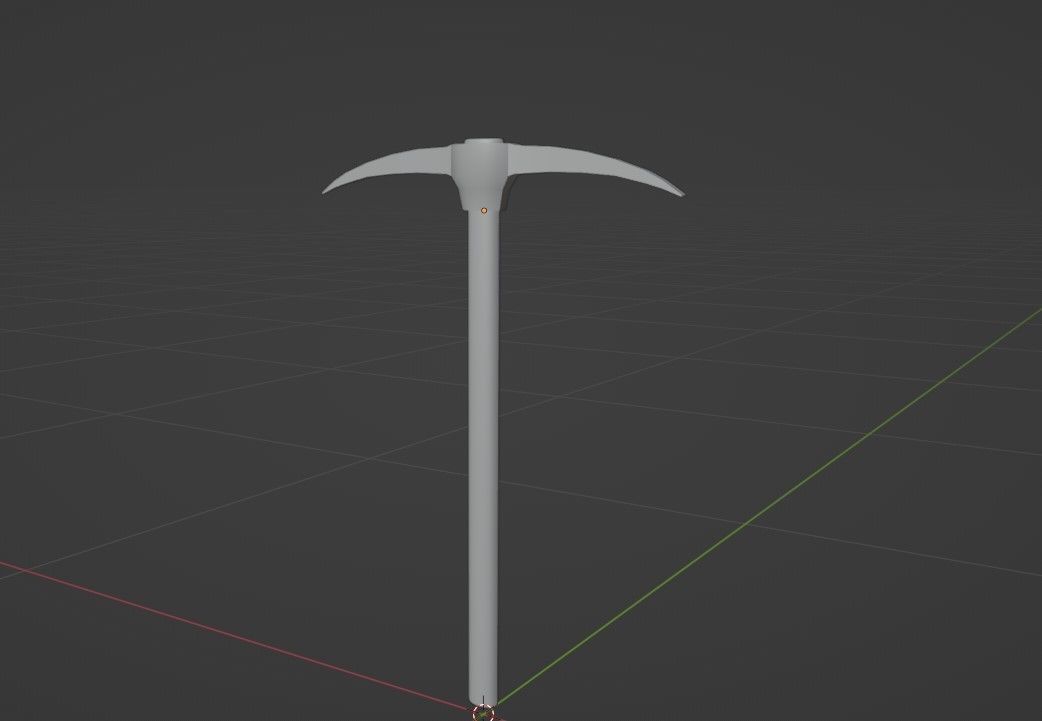 Pickaxe axe Low-poly 3D model_10