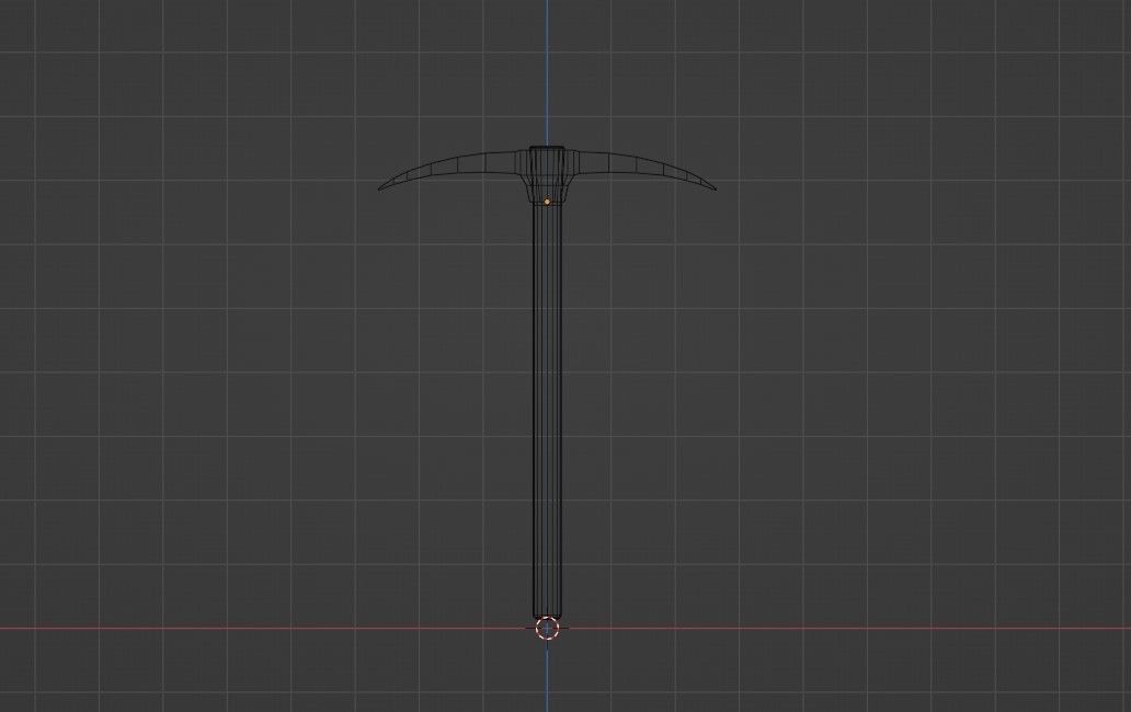 Pickaxe axe Low-poly 3D model_15