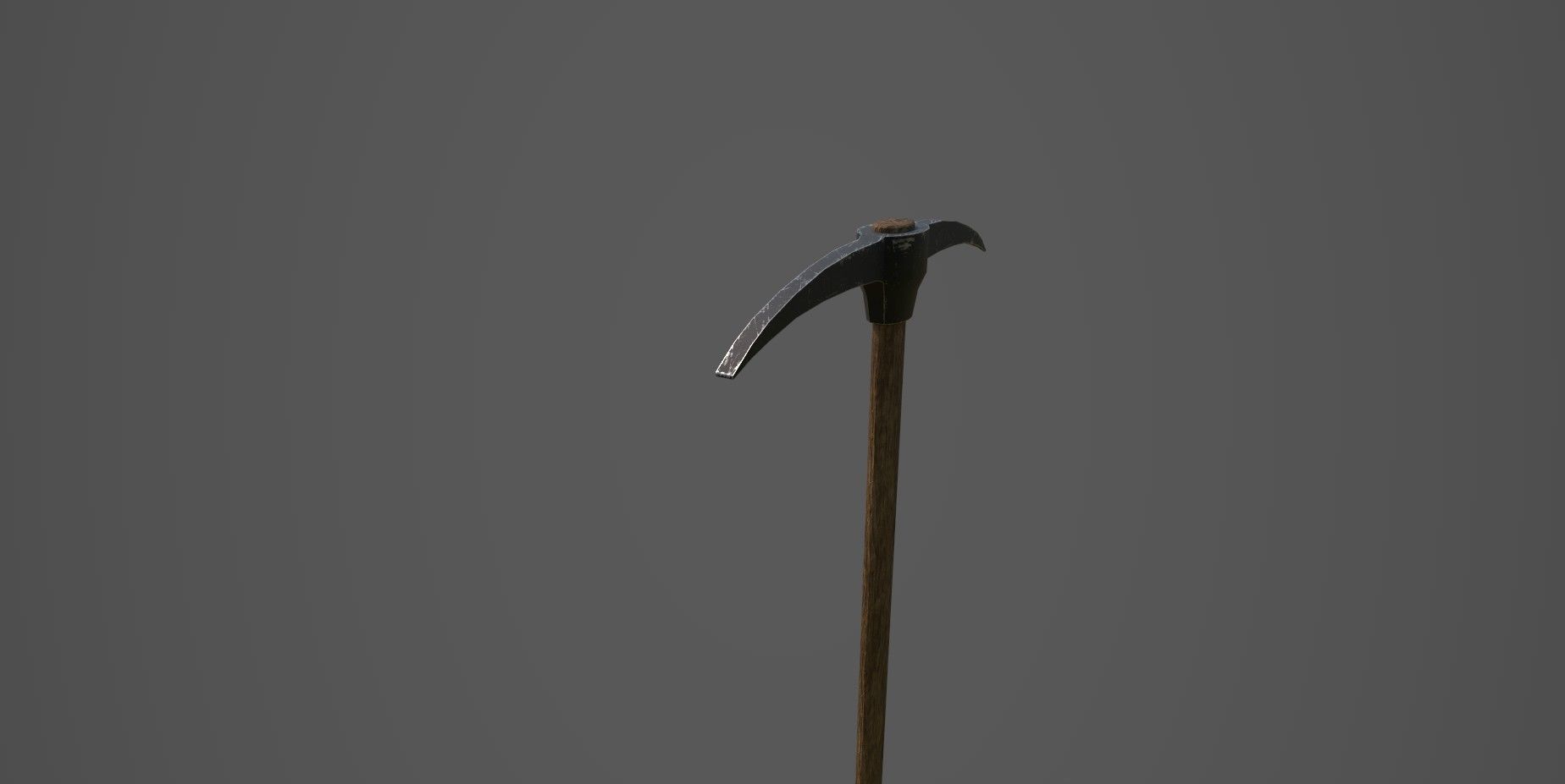 Pickaxe axe Low-poly 3D model_3