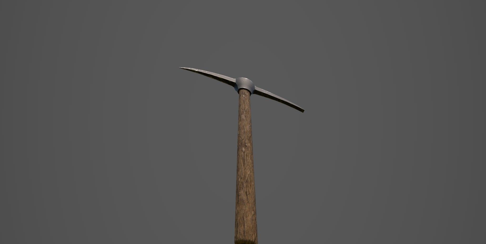 Pickaxe axe Low-poly 3D model_7