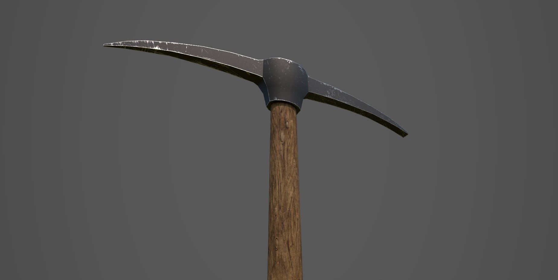 Pickaxe axe Low-poly 3D model_4