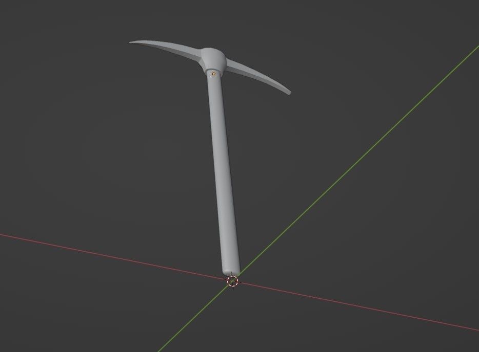 Pickaxe axe Low-poly 3D model_11