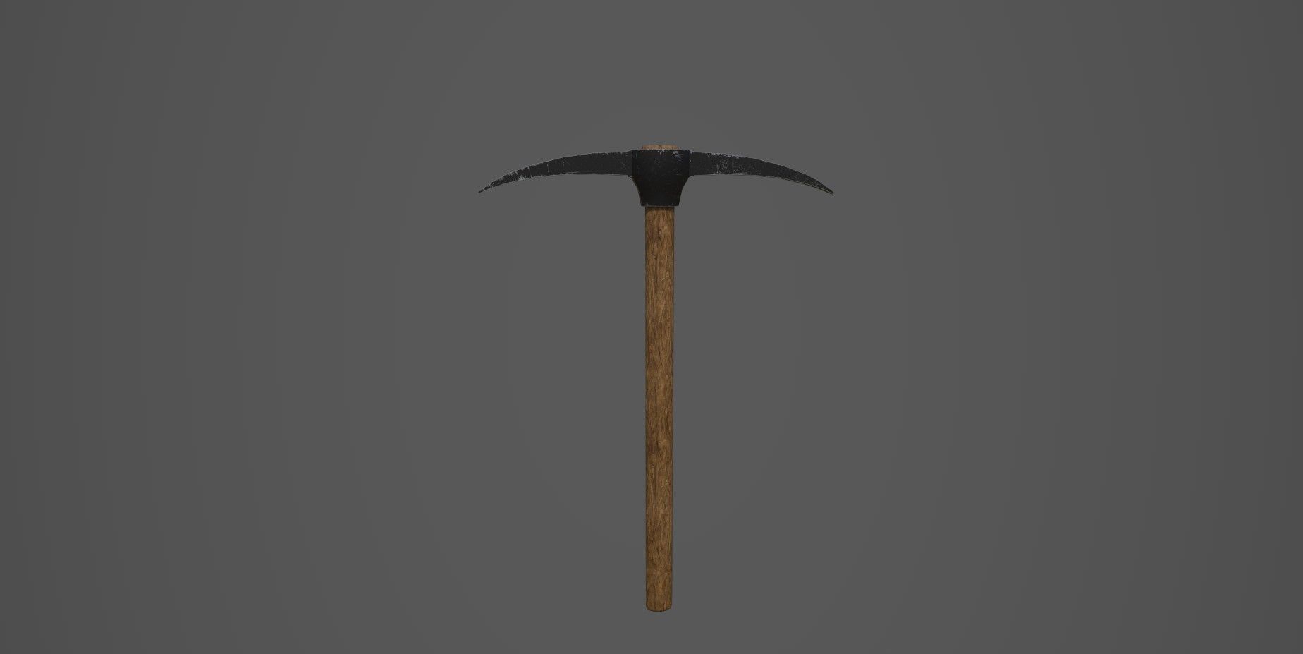 Pickaxe axe Low-poly 3D model_1